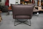 Leuke fauteuil EARL Jess design metaal leer Luxor Mouse, Huis en Inrichting, Fauteuils, Ophalen, 75 tot 100 cm, Zo goed als nieuw