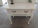 Landelijk bijzettafeltje sidetable haltafel, Ophalen, Gebruikt, 25 tot 50 cm, Rechthoekig
