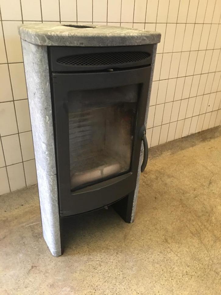 Speksteenkachel / houtkachel, topmerk Austroflamm, Huis en Inrichting, Kachels, Zo goed als nieuw, Vrijstaand, Houtkachel, Hout