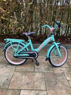 Meisjesfiets 16 inch blauw roze, Ophalen, Gebruikt, 16 inch
