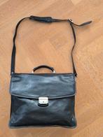 Zwarte leren laptop attaché tas - Castelijn&Beerens, 40 tot 60 cm, Gebruikt, Zwart, Minder dan 35 cm