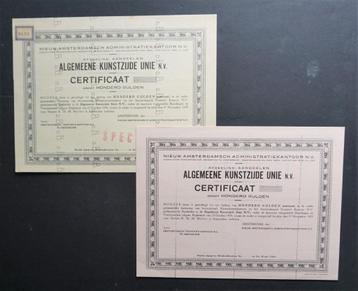 Algemeene Kunstzijde Unie (AKU--->Akzo Nobel) 1929  2x beschikbaar voor biedingen