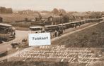 Fotokaart Andijk Excursie naar de Zuiderzeewerken autobussen, Verzamelen, Verzenden, 1920 tot 1940, Ongelopen, Noord-Holland