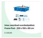 Zwembad Intex 220x150x60 incl pomp en toebehoren, Ophalen, Minder dan 80 cm, Zo goed als nieuw, 200 tot 400 cm