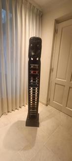 Houten CD/DVD Rek met Afrikaans Masker, Ophalen, Gebruikt, 25 tot 75 discs, Hout