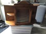 Houten wandkastje met glazen deur, Huis en Inrichting, Ophalen, Minder dan 50 cm, Gebruikt, Minder dan 25 cm