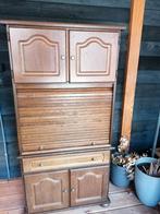 Vintage secretaire kast met rolluik, Ophalen