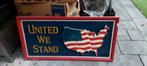 Decoratief "United We Stand" Houten Bord, Ophalen of Verzenden