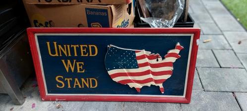 Decoratief "United We Stand" Houten Bord, Antiek en Kunst, Antiek | Woonaccessoires, Ophalen of Verzenden