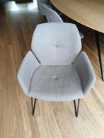 Eettafelstoelen grijs van Goossens wonen, Ophalen, Zo goed als nieuw, Metaal, Grijs