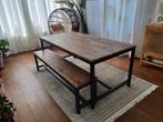 Prachtige industriële eettafel set met bank van Woonexpress, Huis en Inrichting, Ophalen, 100 tot 150 cm, Zo goed als nieuw, Vijf personen of meer