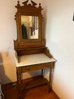 Houten kaptafel met spiegel, Huis en Inrichting, Ophalen, Gebruikt, 50 tot 100 cm, Minder dan 100 cm