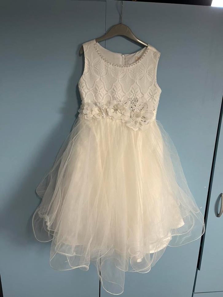 Feestjurk, tulejurk, kerstjurk maat 128, Kinderen en Baby's, Kinderkleding | Maat 128, Gebruikt, Meisje, Jurk of Rok, Ophalen of Verzenden