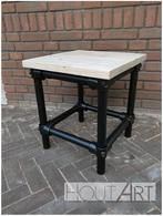 Kruk zwarte steigerbuis met steigerhout, Staal, Info@hout-art.nl, Nieuw, Ophalen of Verzenden