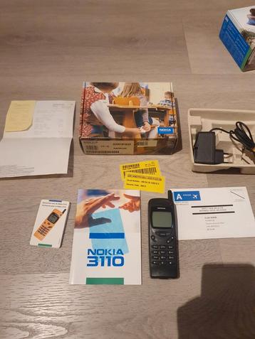 Zeldzame retro Nokia 3110 nieuw in doos met bon uit 1998 beschikbaar voor biedingen