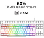 HXSJ 60% gaming keyboard, Bedraad, Gaming toetsenbord, HXSJ, Ophalen of Verzenden