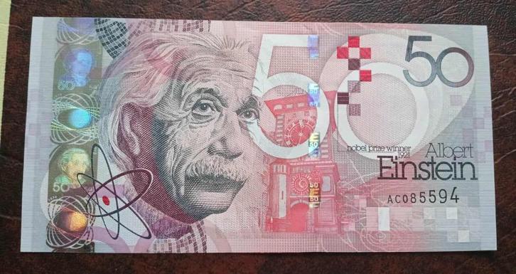 TEST NOTE 50 Albert Einstein Nobel PrizeWinner 1921, Postzegels en Munten, Bankbiljetten | Azië, Zuidoost-Azië, Ophalen of Verzenden