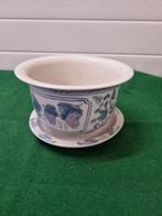 Bloempot met schaaltje dream porcelain, Tuin en Terras, Bloempotten, Ophalen of Verzenden, 'T Olde Gre-j, Info@toldegrej.nl, Endepoelstraat 20f Didam