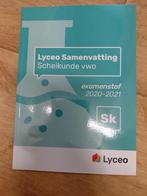Lyceo Samenvatting Scheikunde VWO 2020-2021, Ophalen of Verzenden, Zo goed als nieuw, Vakgebied of Industrie, Lyceo