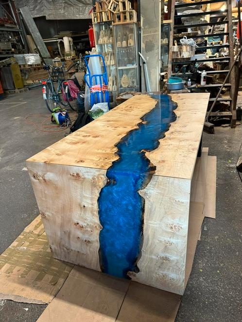 Op maat gemaakte epoxy tafels, Huis en Inrichting, Tafels | Eettafels, Nieuw, 200 cm of meer, Vijf personen of meer, Rechthoekig