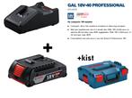 Acculader Bosch professional + 2,0 18V  Ah-accu + kist, Doe-het-zelf en Verbouw, Gereedschap | Boormachines, Ophalen of Verzenden