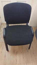 2 zwarte vergaderstoelen, stapelbaar, Huis en Inrichting, Stoelen, Ophalen, Gebruikt, Twee, Zwart
