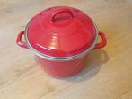 Rode soeppan emaille, Huis en Inrichting, Keuken | Potten en Pannen, Ophalen of Verzenden, Zo goed als nieuw, Overige materialen