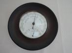 Ouderwetse ronde barometer met thermometer, Audio, Tv en Foto, Weerstations en Barometers, Ophalen of Verzenden, Zo goed als nieuw