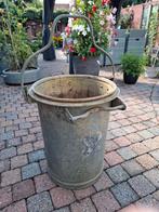 Zinken afval emmer €15, Ophalen, Gebruikt, Rond, Minder dan 60 cm