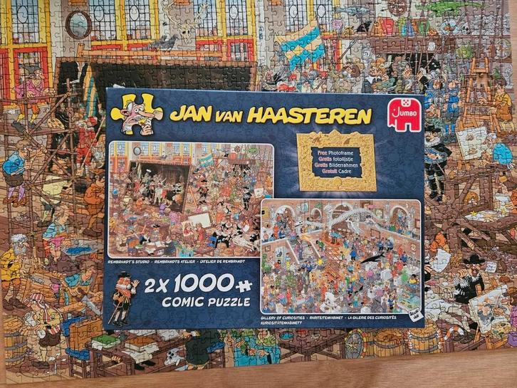 Jan van Haasteren Puzzel 2x1000 stukjes, Hobby en Vrije tijd, Denksport en Puzzels, Zo goed als nieuw, Legpuzzel, 500 t/m 1500 stukjes