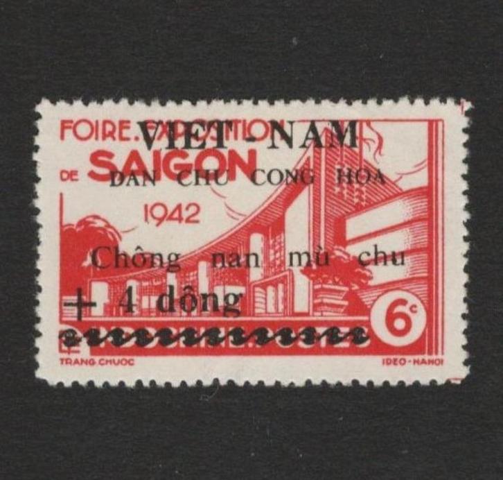 1946 4d-op-6c VIETMINH-opstand Franse kolonie-INDOCHINA, Postzegels en Munten, Postzegels | Azië, Postfris, Zuidoost-Azië, Ophalen of Verzenden