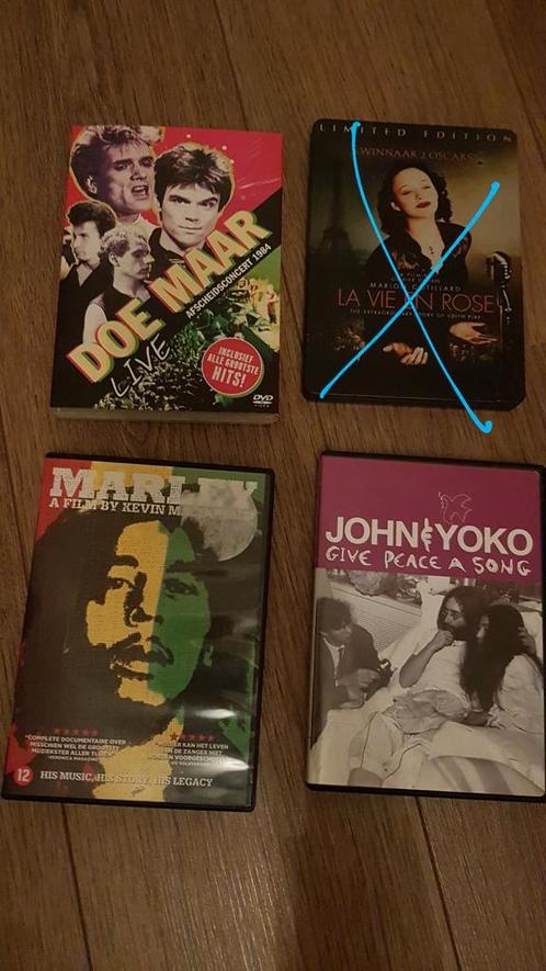 Doe Maar, Bob Marley, John Lennon, Yoko Ono, Cd's en Dvd's, Dvd's | Muziek en Concerten, Zo goed als nieuw, Muziek en Concerten