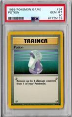 Trainer Potion Psa 10 Base set unlimited, Ophalen of Verzenden, Nieuw, Losse kaart