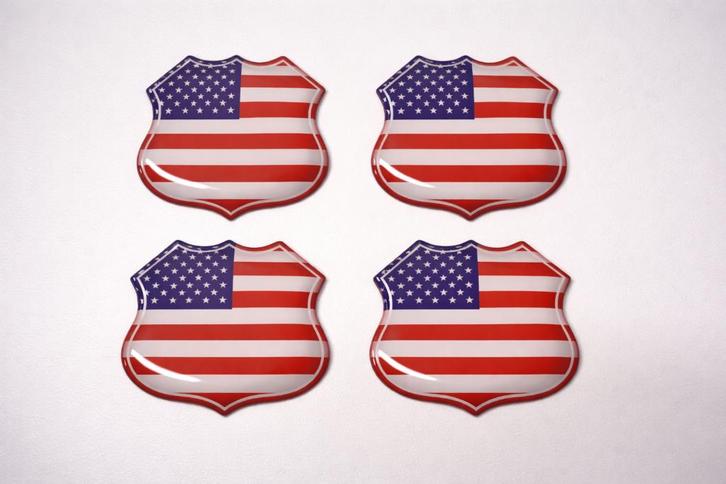 3D Amerikaanse gel vlag stickers UV-bestendig, Verzamelen, Stickers, Nieuw, Overige typen, Verzenden