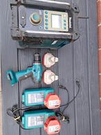 Makita Bouwradio & Accuboormachine Set, Doe-het-zelf en Verbouw, Gebruikt, Variabele snelheid, Ophalen of Verzenden, Boor- en Schroefmachine