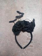 Halloween diadeem vleermuizen - zwart glitter, Ophalen of Verzenden, Zo goed als nieuw, Kostuum, Halloween of Griezel