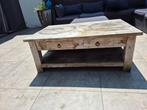 Opknapper! Teak hout Salontafel 120cmx79 cm, Huis en Inrichting, Tafels | Salontafels, Ophalen, Gebruikt, 100 tot 150 cm, 50 tot 100 cm
