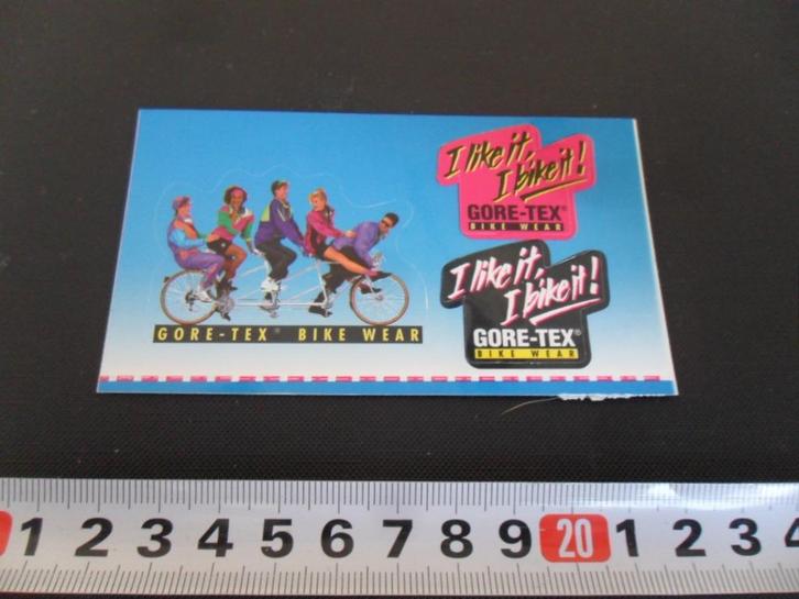 sticker GORE-TEX I like it, i bike it !   Fiets  XXH454, Verzamelen, Stickers, Zo goed als nieuw, Bedrijf of Vereniging, Ophalen
