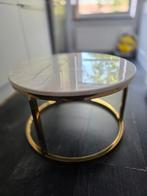 Elegant bijzettafeltje met marmerlook, Huis en Inrichting, Tafels | Bijzettafels, Minder dan 45 cm, Minder dan 55 cm, Metaal of Aluminium