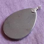 Hanger Hematiet Glad Grijs, Verzenden, Gebruikt, Grijs, Steen of Mineraal