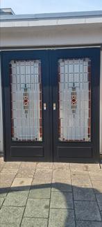 2 mooie sets ensuite deuren glas in lood., Hobby en Vrije tijd, Ophalen, Zo goed als nieuw