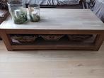 Massief eiken salontafel Woood, Huis en Inrichting, Tafels | Salontafels, Ophalen, 100 tot 150 cm, Eikenhout, 50 tot 100 cm