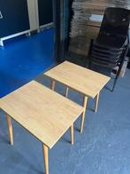 2 leuke school tafels. Schilte, Gebruikt, Rond, Ophalen of Verzenden, 60 cm of meer