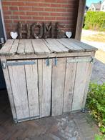 Steigerhout container ombouw met gasveer, Ophalen of Verzenden, Zo goed als nieuw, Hout