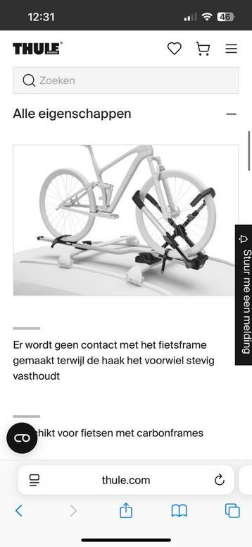 Thule UpRide fietsendrager met wielbevestiging beschikbaar voor biedingen
