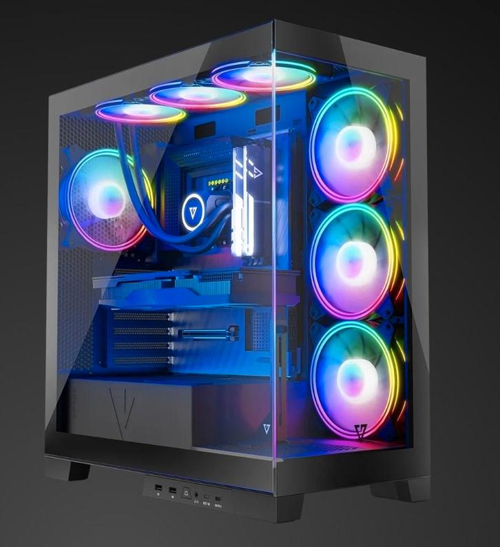 Volcano Space Apex ARGB Midi Tower Behuizing pc, Computers en Software, Computerbehuizingen, Nieuw, Ophalen