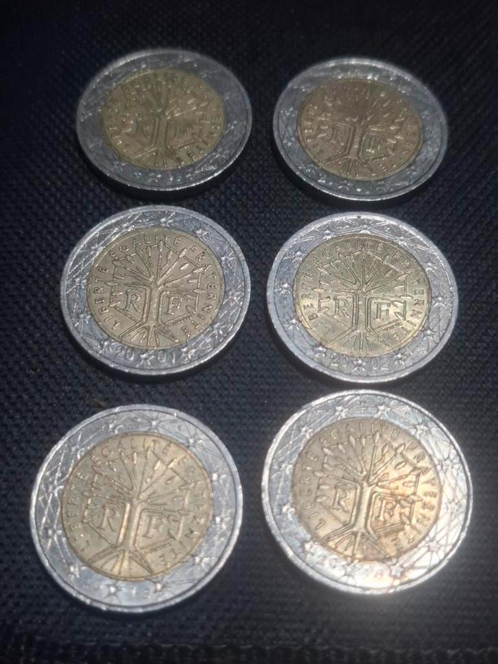 Set van 6 Franse 2 Euro Munten ook los te koop, Postzegels en Munten, Munten | Europa | Euromunten, Setje, 2 euro, Frankrijk, Ophalen of Verzenden