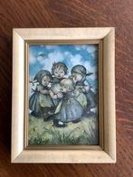 Hummel prentje in origineel lijstje fifties, Verzamelen, Ophalen of Verzenden, Huis en Inrichting