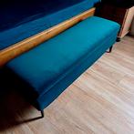 Petrol velet bank met opbergruimte, Huis en Inrichting, Ophalen