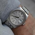 Rolex Datejust 36mm – Ref. 16220 – Zilveren Tapestry dial, Ophalen, Staal, Gebruikt, Polshorloge